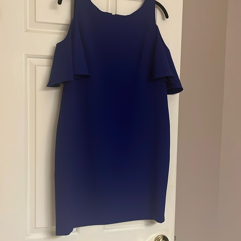 Chelsea 28 Royal Blue Cold Shoulder Dress